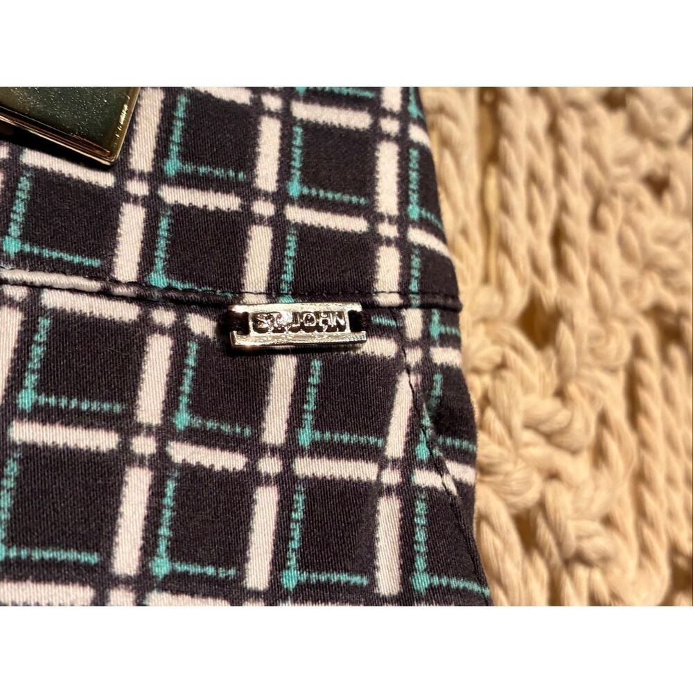 St. John St.John Window Pane Plaid Pants Emma Luxury Collection Size 10 - Picture 3 of 14